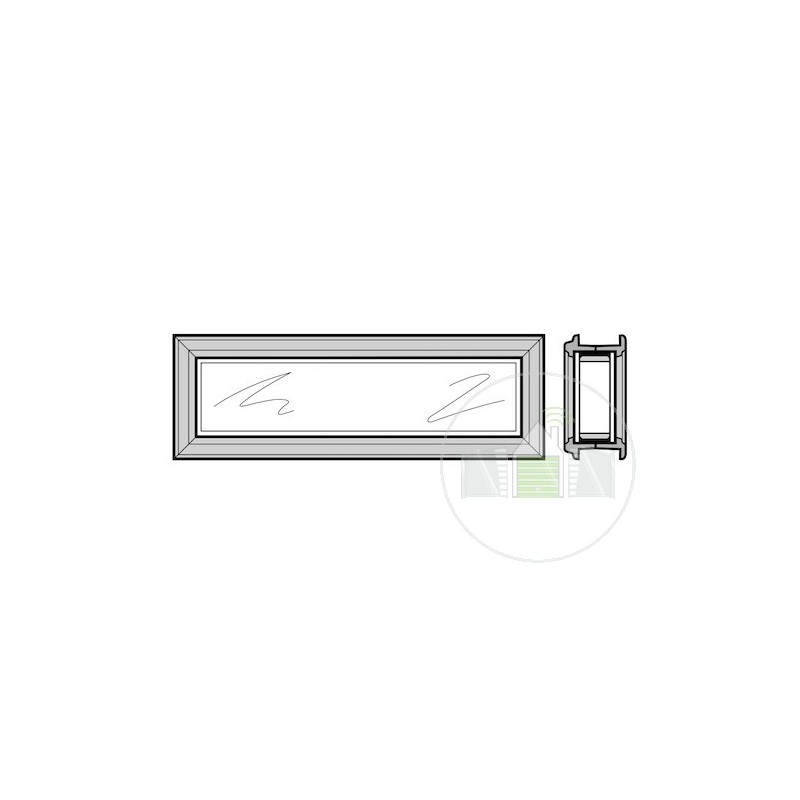 Hublot type D pour sections de porte à double paroi 67mm, cadre synthétique avec vitre triple Hormann Référence 3095188