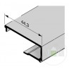 Parclose en aluminium pour portillon indépendant GA 007, E6 / C35 Hormann Référence 3094042
