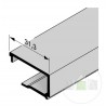 Parclose en aluminium pour portillon indépendant GA 010, E6 / C0 Hormann Référence 3094045
