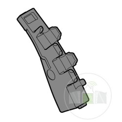 Guidage de câble droit, ferrure L section de porte inférieure égale ou inférieure à 500mm Hormann Référence 3096962