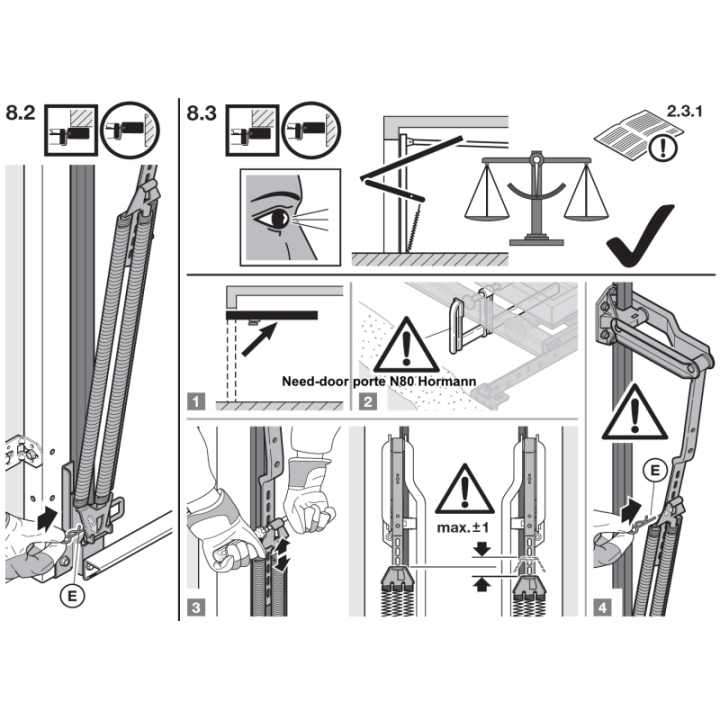 015 - 415 ressort quadruple porte N80/S95 Hormann Référence 1195015