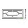 Cadre de vitrage à cassettes 650mm, motif n°1 Hormann Référence 3044945