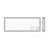 Vitre double synthétique structure cristalline pour vitrage à cassettes 650mm Hormann Référence 3092753