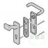 Garniture à bouton fixe et béquille arrondie, fonte d'aluminium CR Hormann Référence 3096790