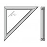Vitre porte de garage / portillon en bois Hormann Référence 1709721