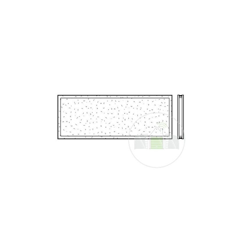 Vitre double synthétique structure cristalline 26mm, U2 Hormann Référence 4014199