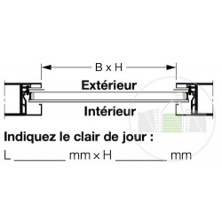 Vitre double synthétique structure cristalline 26mm, U2 Hormann Référence 4014199