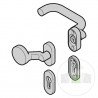 Garniture à bouton fixe, coudé cylindre rond VA F1 Hormann Référence 4016363