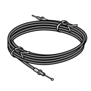 Câble sous gaine avec boule Lg 6000mm Hormann Référence 4546392