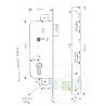 Serrure DIN Droit 3 points portillon incorporé Hormann Référence 874424 - 872107