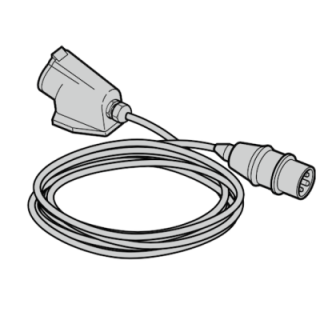 Rallonge Euro 16 avec prise femelle fixe 230V Lg 4m Hormann Réference 635346