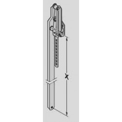 Bras gauche Hauteur 2125 de porte N80 Hormann Référence 1049504