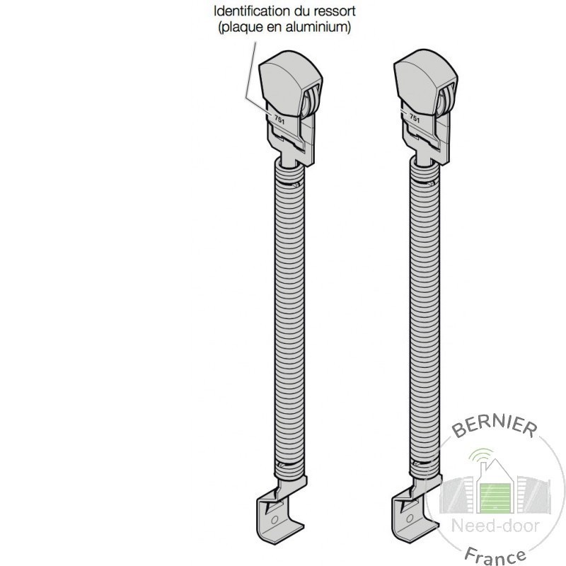 2 Ressorts de traction N°741 Hormann Référence 3061849P