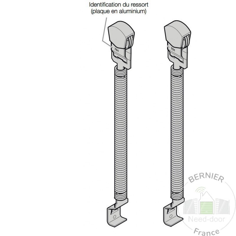 2 Ressorts de traction N°754 Hormann Référence 3051062P