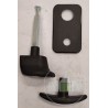 Poignée extérieure TS 42,5mm synthétique noire, cylindre profilé porte sectionnelle Hormann référence 4015142 / 3053601