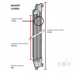 001 - 301 ressort triple porte N80/S95 Hormann Référence 1195001 - 869574