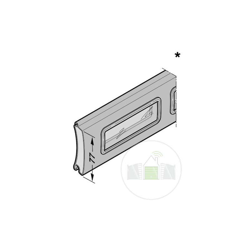 Profilé PU 77 avec vitrages RollMatic OD Hormann Référence ERSROLL11