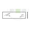 Vitre simple synthétique type D 680mm transparent Hormann Référence 3062924
