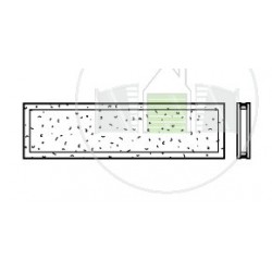 Vitre double synthétique type D 680mm cristallin Hormann Référence 4014350