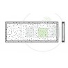 Vitre double 16mm synthétique cristallin Type M 620mm Hormann Référence 4014349