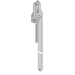 Bras gauche embase ZAMAC hauteur 2075 de porte S95 Hormann