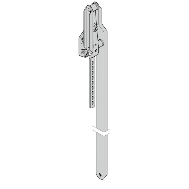 Bras gauche embase ZAMAC hauteur 2075 de porte S95 Hormann
