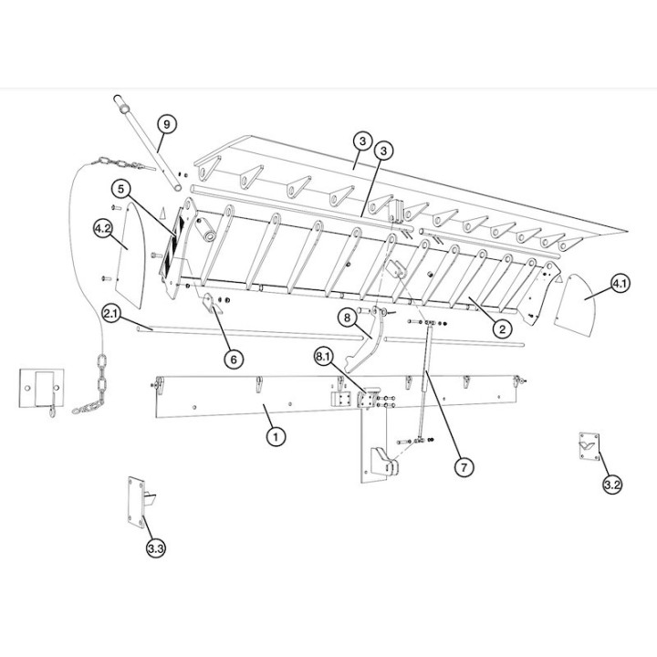 Lèvre MLS / MRS 1250 Ral 9017 Type R Hormann Référence 2011358