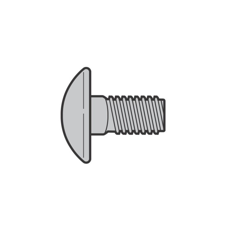 Lot de 10 Vis à tête bombée M8 X 22 à collet carré Hormann Référence 3035719