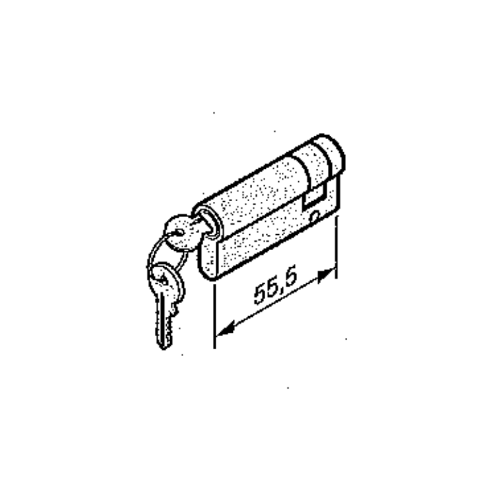 Demi cylindre profilé 45,5 +10mm Hormann Référence 3014860