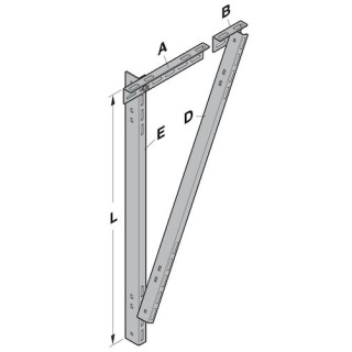 Patte d'ancrage C45 L1500mm à 2500mm Hormann Référence 3044769