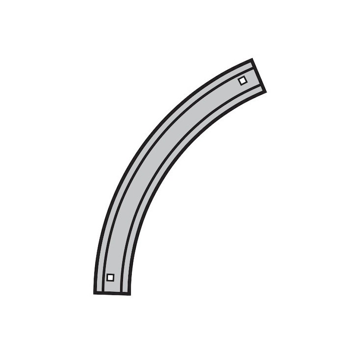 Courbe de rail de guidage gauche, segment pour types de ferrure ND, HD, LD Hormann Référence 3044807