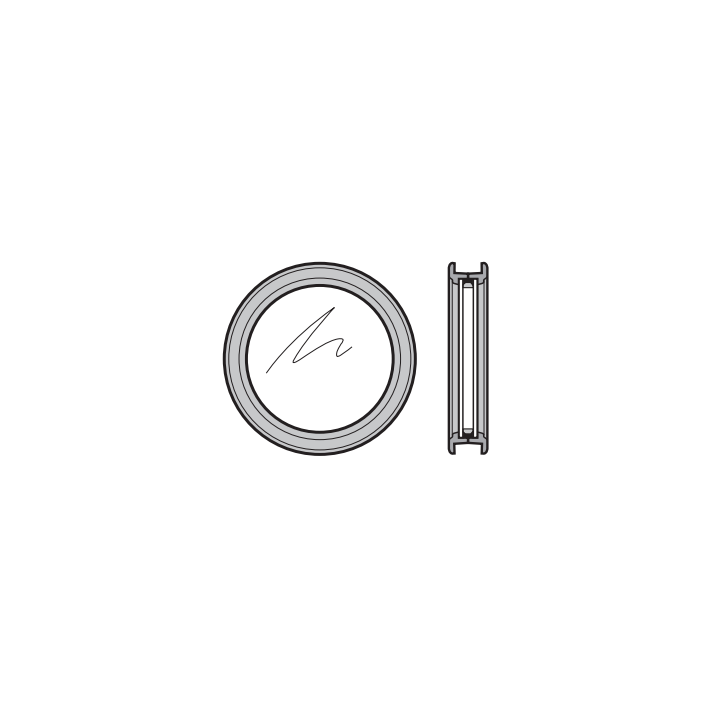 Hublot complet type C 42mm transparent Hormann Référence 3047150