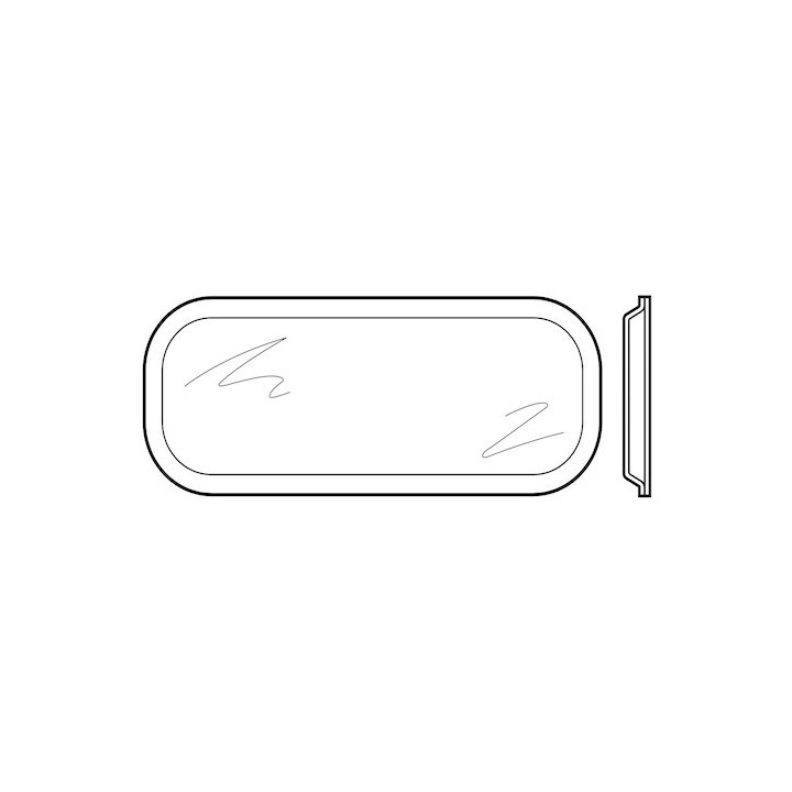 Vitre double polycarbonate/synthétique transparente pour hublot type B Hormann Référence 3040117