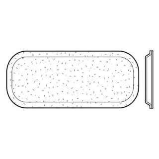 Vitre double synthétique structure cristalline pour hublot type B Hormann Référence 3040116