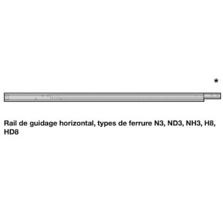 Rail de guidage horizontal gauche Hormann Référence 3043189