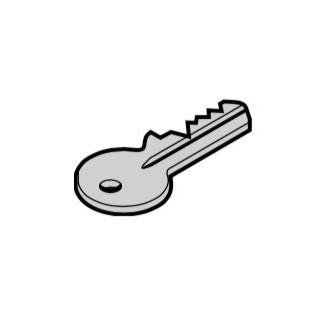 Clé de déverrouillage serrure universelle STA90 / STA180 / STA220, DTH700 Hormann Référence 638444