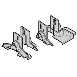 Set : embout socle et fermeture DIN gauche porte sectionnelle Hormann Référence 3064285