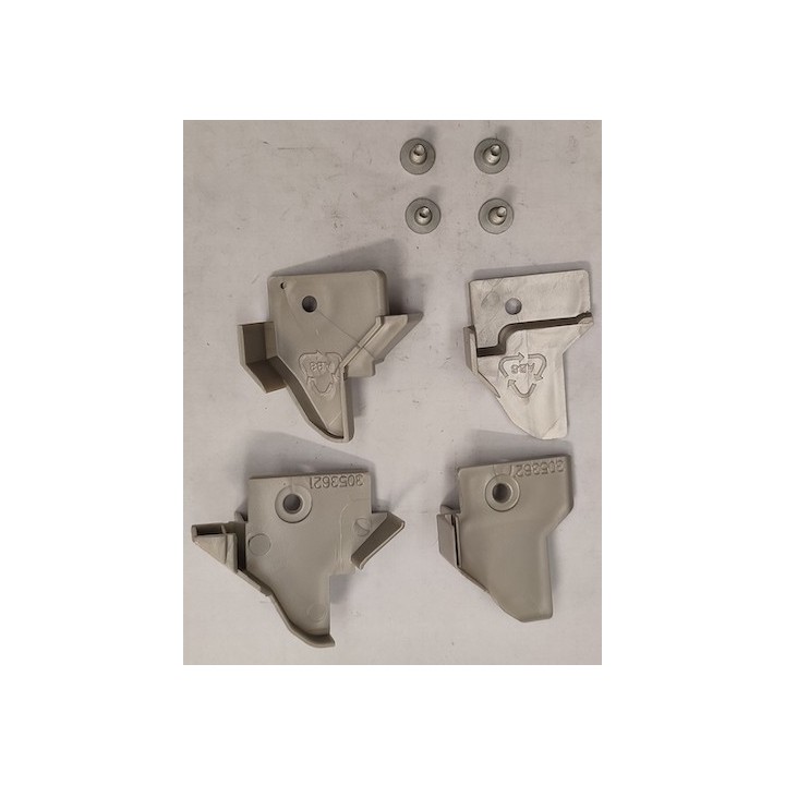 Set embout anti pincement DIN Droite Non laqué Hormann Référence 3090811