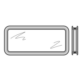 Hublot type A pour sections de porte à double paroi 42mm, cadre synthétique avec vitre double 33mm Hormann Référence 3057712