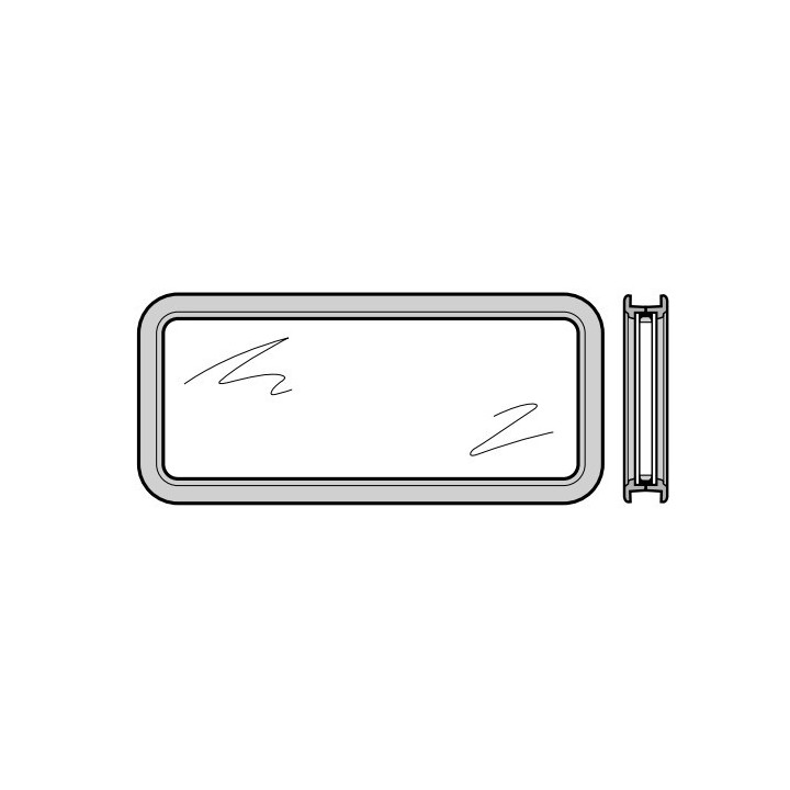 Hublot type A pour sections de porte à double paroi 42mm, cadre synthétique avec vitre double 33mm Hormann Référence 3057712
