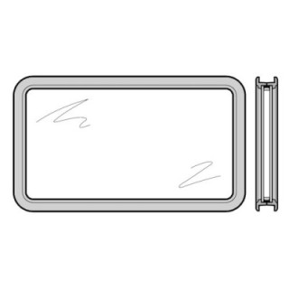 Hublot type E pour panneaux à double paroi 42mm, cadre synthétique vitre double transparente 33mm Hormann Référence 3057715