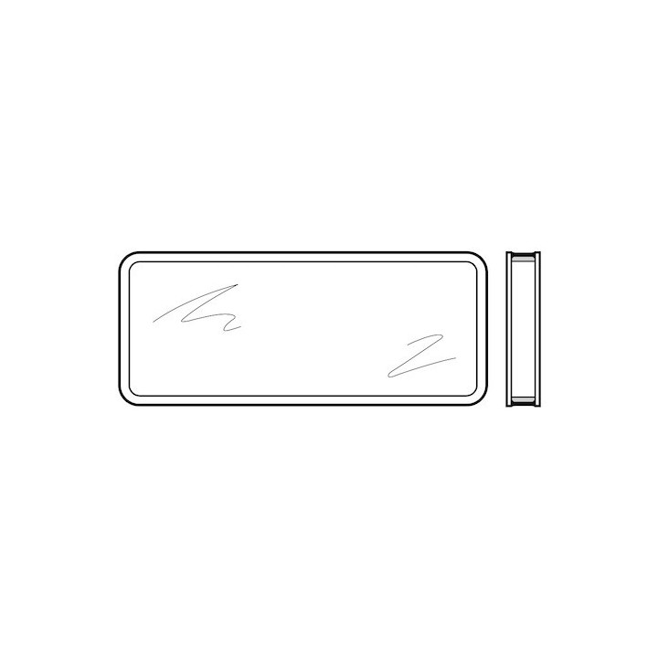 Vitre double synthétique transparente 64mm pour hublot type A, pour panneaux double paroi 80mm Hormann Référence 3090838