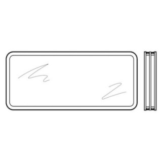 Vitre quadruple synthétique transparente 43mm pour hublot type A, pour panneaux double paroi 80mm Hormann Référence 3089755