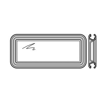 Vitre double synthétique / polycarbonate transparente Hormann Référence 3091306