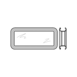 Hublot type A pour panneaux à double paroi 80mm, cadre moulé sous pression RAL 9011 vitre quadruple Hormann Référence 3091311