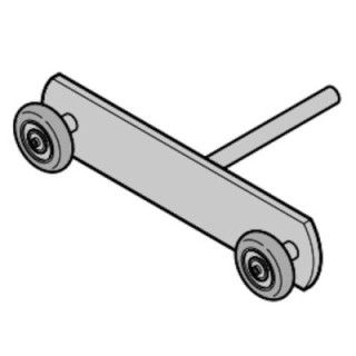 Double roulette de guidage galvanisée pour épaisseur 80mm avec motorisation directe Hormann Référence 3062261