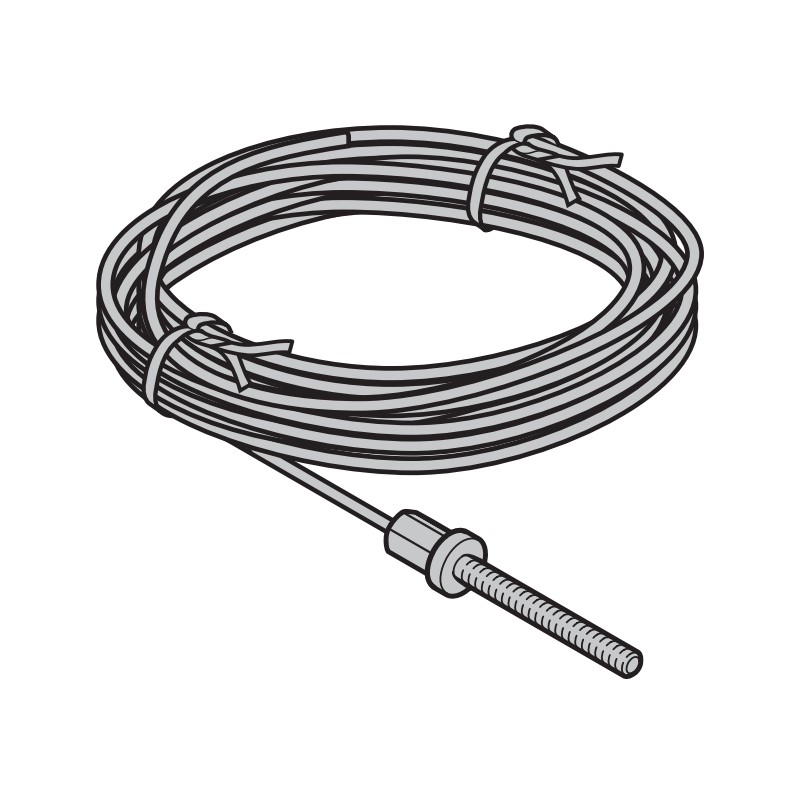 Cable tendeur PVC et douille filetée pressée Hormann Référence 438942