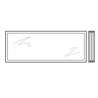 Vitre triple synthétique 26mm Teintée en brun B3 Hormann Référence 3095254