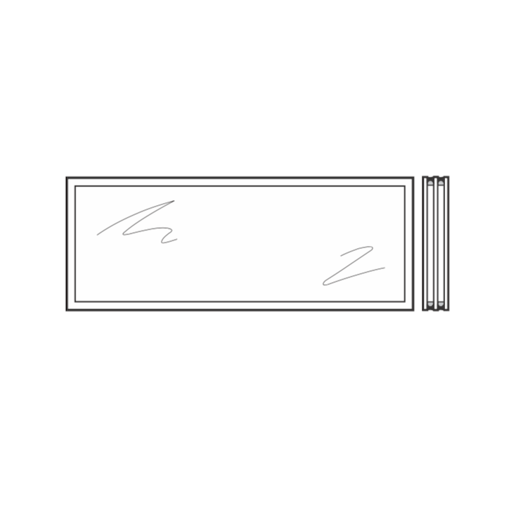 Vitre triple synthétique 26mm Teintée en brun B3 Hormann Référence 3095254