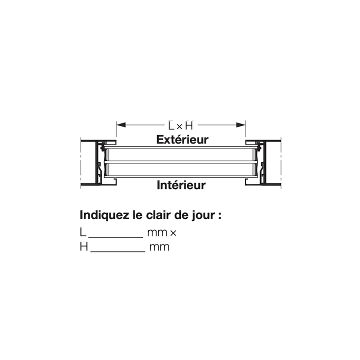 Vitre triple synthétique 51mm Transparente S3 Hormann Référence 3095259